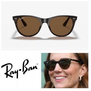 Ray-Ban RB 2185 - Wayfarer ii Sunglasses in Tortoise/ Polarized Brown Lens
